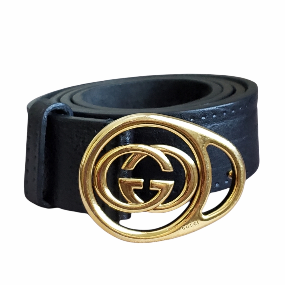 Authentic Gucci Belt Black Leather